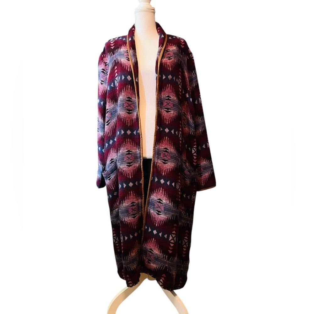 Ariat Women's McKenzie Blanket Coat with Purple and Tan Accents Size XXL